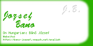 jozsef bano business card