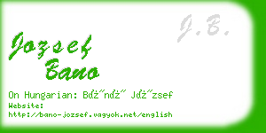 jozsef bano business card
